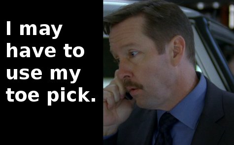 D.B. Sweeney knows how to use a toe pick.